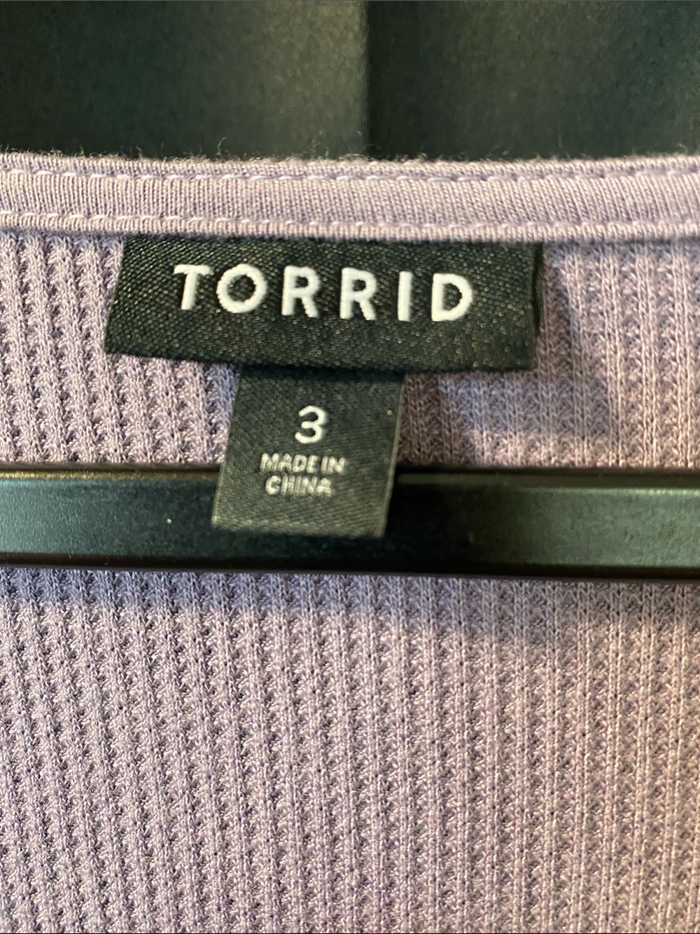 Torrid Long Sleeve Mini Waffle Skater Dress in color “Dusk” (Lavender Gray) - Picture 3 of 5